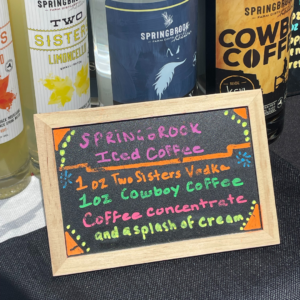 Artisanal cocktail display