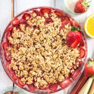 fresh baked strawberry crips 