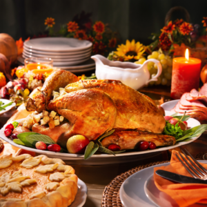 Thanksgiving turkey on a platter