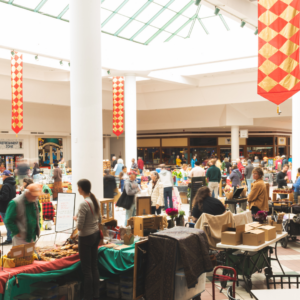 a photo of the winter farmers market taking place