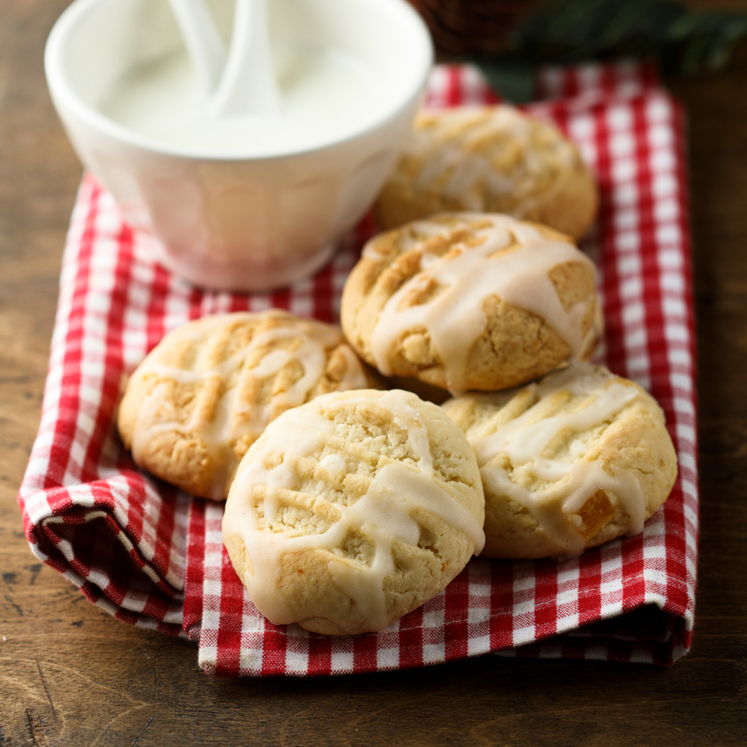plate of fresh baked maple glazed cookies