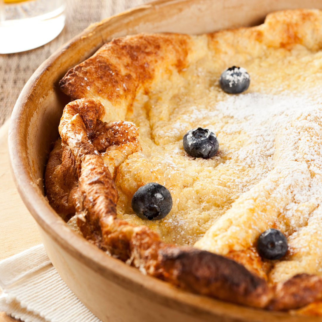 German Pancake in a dish for Mother's Day Brunch
