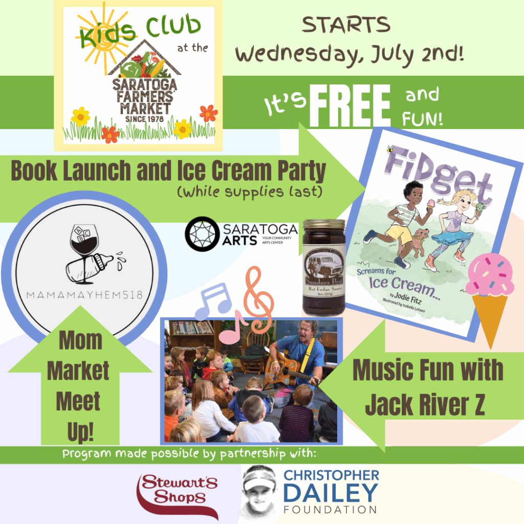 A promotion for a free kids club