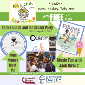 A promotion for a free kids club