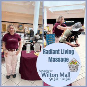 A collage promoting Radiant Living Massage